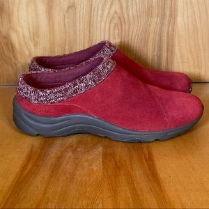 Vionic Arbor Suede Mule Clogs Red/Burgundy SEF1224 size 9